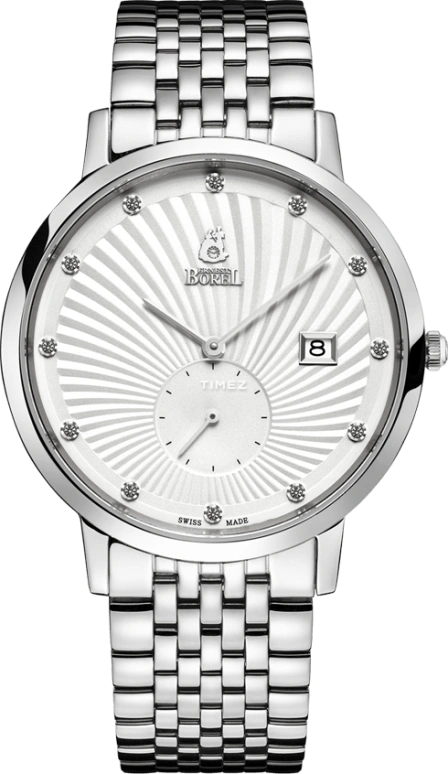 Ernest Borel,Joss 37mm,37mm,Stainless Steel,Silver White,Quartz,Day,Sapphire,Crystal Glass,GS809L,GS809L-4590