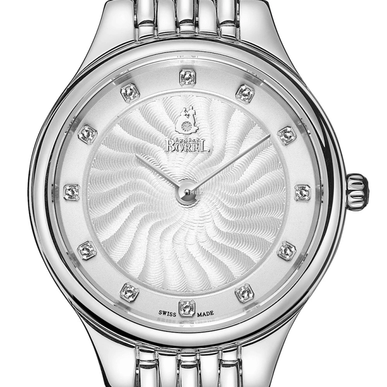 Ernest Borel,Cosmic 24.50mm,24.50mm,Stainless Steel,Silver,Quartz,Sapphire,Crystal Glass,Round,LS706U,LS706U-2590
