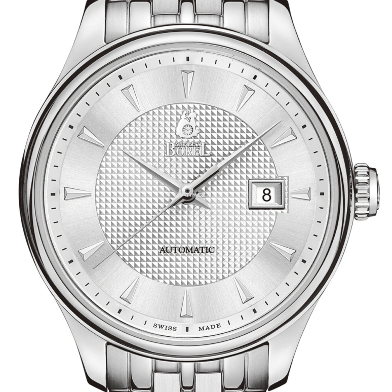 Ernest Borel,Retro 29mm,29mm,Stainless Steel,Silver,Automatic,Day,Sapphire,Crystal Glass,LS8280,LS8280-211