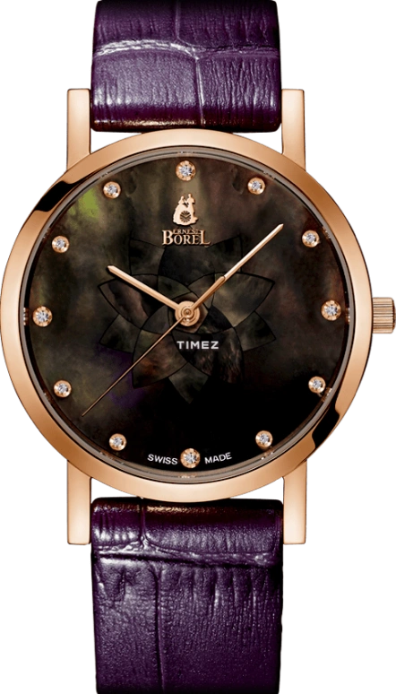 Ernest Borel,Danaus 31mm,31mm,Stainless Steel,Black,Quartz,Sapphire,Crystal Glass,Round,BGR860,BGR860-59291PR