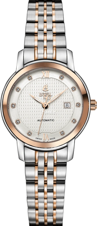 Ernest Borel,Royal 29.50mm,29.50mm,Stainless Steel,Silver White,Automatic,Day,38hours,N0402L0A,N0402L0A-MN2N