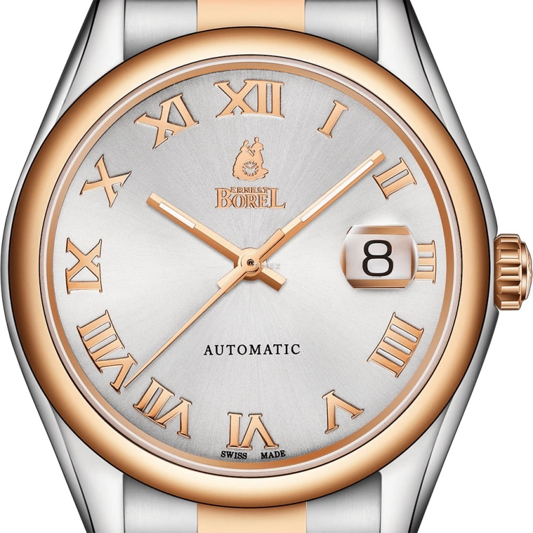 Ernest Borel,Bold 40mm,40mm,Stainless Steel,Silver,Automatic,Day,38hours,GBR5038,GBR5038-232