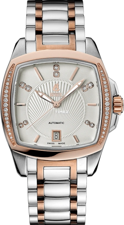 Ernest Borel,Romance 37mm,37mm,Stainless Steel,Silver,Automatic,Day,Sapphire,Crystal Glass,GBR1856SD,GBR1856SD-4599