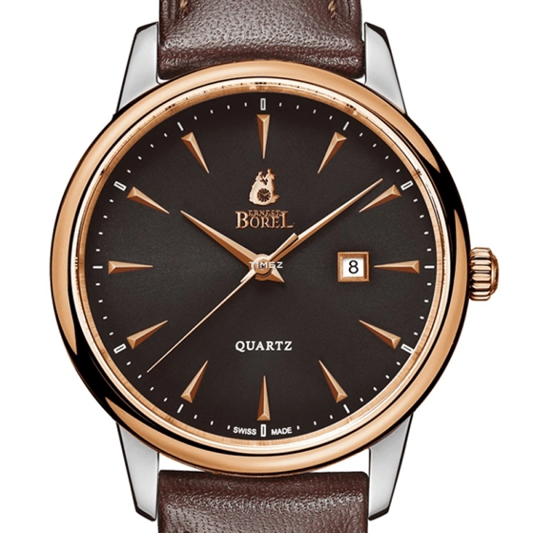 Ernest Borel,Yally 32mm,32mm,Stainless Steel,Black,Automatic,Day,Sapphire,Crystal Glass,LBR5650H,LBR5650H-03191BR