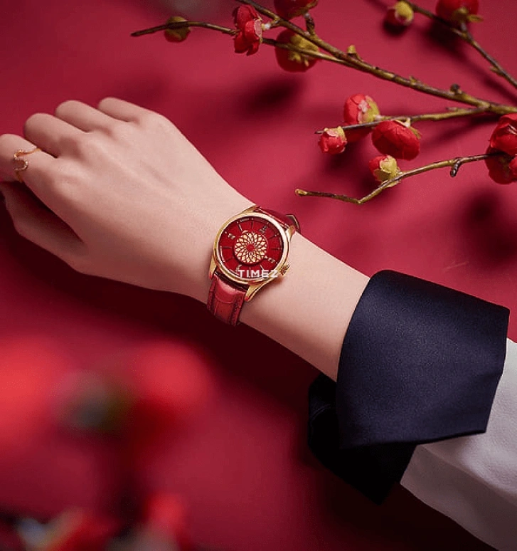 Ernest Borel,Cocktail 35mm,35mm,Stainless Steel,Red,Automatic,Sapphire,Crystal Glass,Round,BG8080,BG8080-78211RD