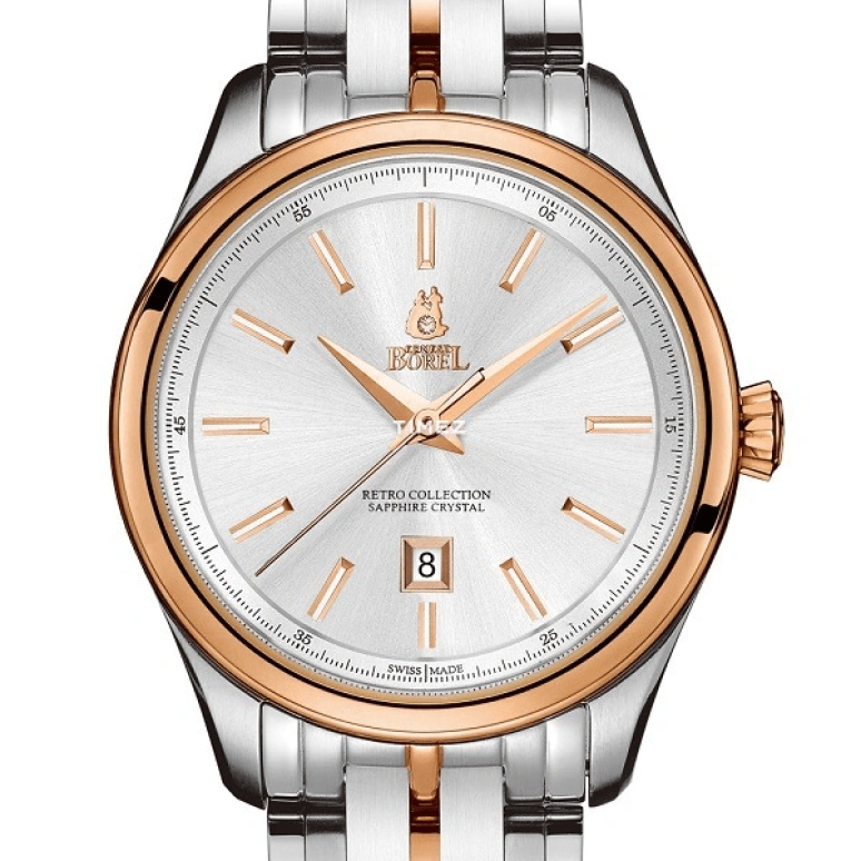 Ernest Borel,Retro 31mm,31mm,Stainless Steel,Silver,Quartz,Day,Sapphire,Crystal Glass,LBR906,LBR906-212