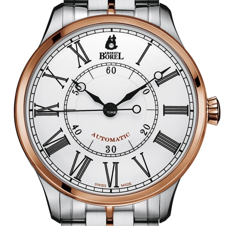 Ernest Borel,Retro 40.50mm,40.50mm,Ceramic,White,Automatic,Sapphire,Crystal Glass,Round,GBR8180,GBR8180-28551