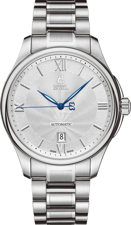 Ernest Borel,Braque 41mm,41mm,Stainless Steel,Silver,Automatic,Day,Sapphire,Crystal Glass,GS7350,GS7350-231A