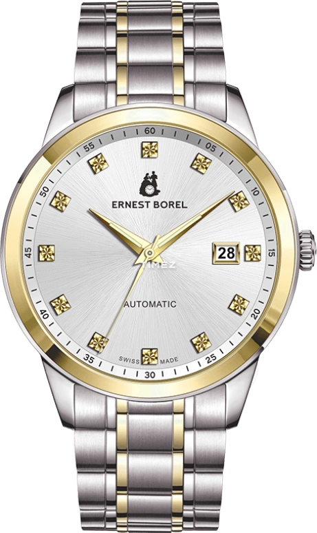 Ernest Borel,Heartful 42mm,42mm,Stainless Steel,Silver,Automatic,Day,41hours,N0520G0J,N0520G0J-MB4B