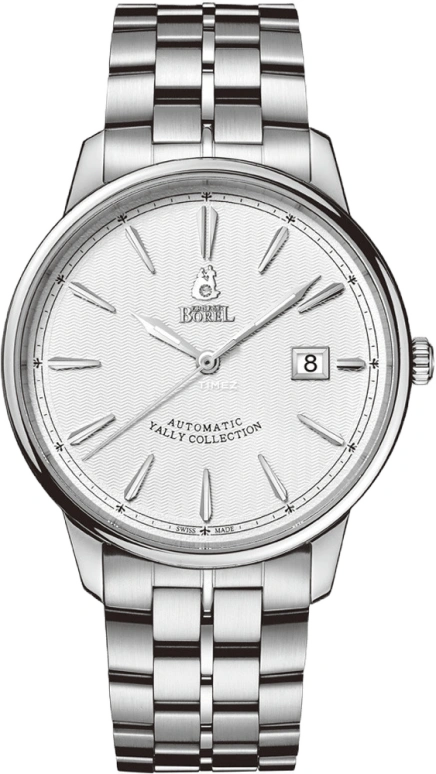 Ernest Borel,Yally 41mm,41mm,Stainless Steel,Silver,Automatic,Day,Sapphire,Crystal Glass,GS5680,GS5680-25121