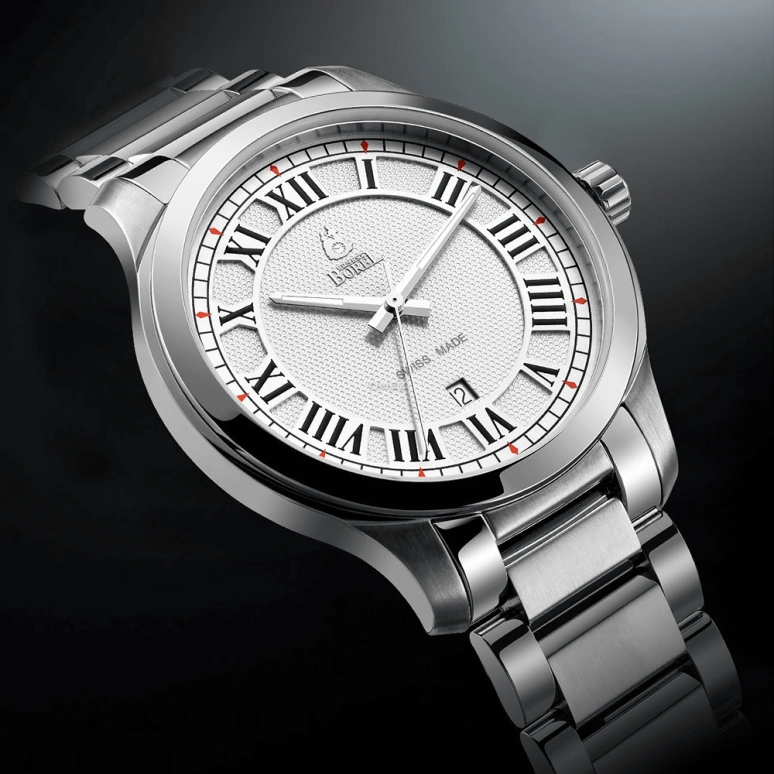 Ernest Borel,Harmonic 41mm,41mm,Stainless Steel,Silver,Quartz,Day,Sapphire,Crystal Glass,GS608,GS608-2556