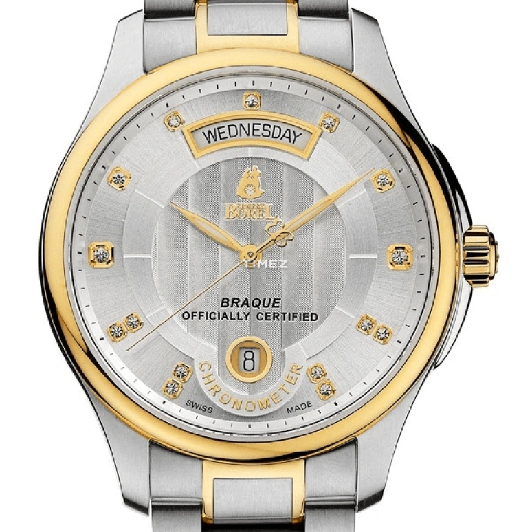 Ernest Borel,Braque 41mm,41mm,Stainless Steel,Silver,Automatic,Date,Day,GB7350WC3,GB7350WC3-2599