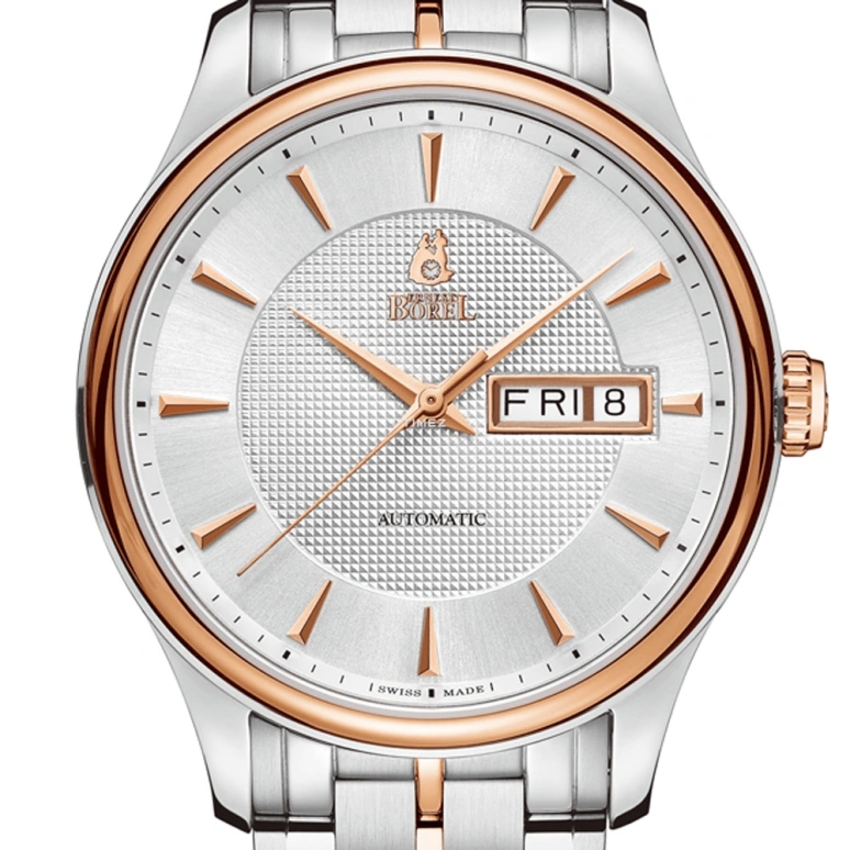 Ernest Borel,Retro 39.50mm,39.50mm,Stainless Steel,Silver,Automatic,Date,Day,GBR8280,GBR8280-212
