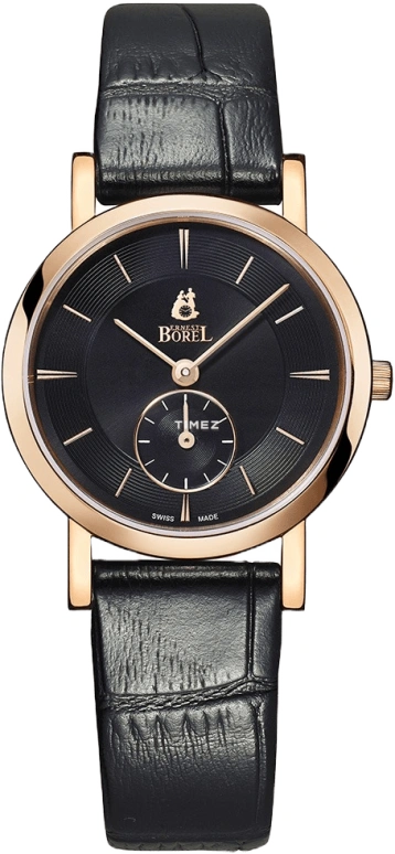 Ernest Borel,Danaus 27.50mm,27.50mm,Stainless Steel,Black,Quartz,Sapphire,Crystal Glass,Round,LGR850N,LGR850N-53591BK