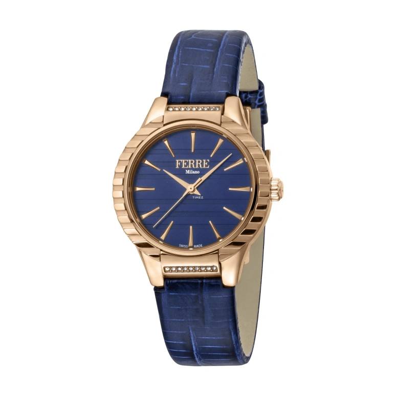 Ferre Milano,Womens 32mm,32mm,Stainless Steel,Blue,Quartz,Hardlex,Round,FM1L114L0031
