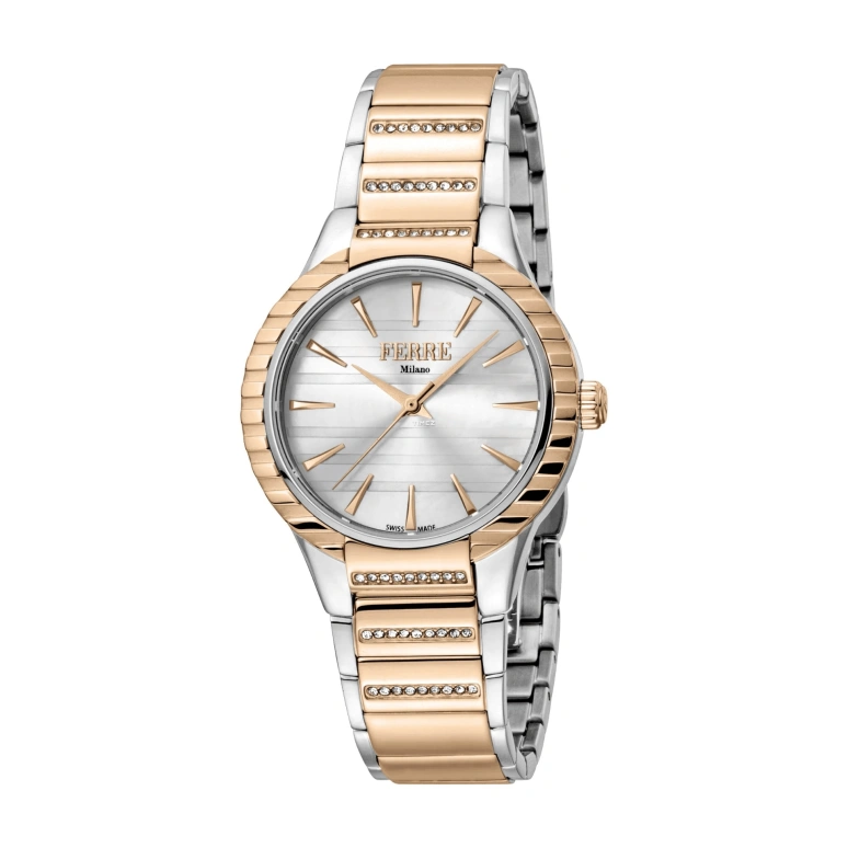 Ferre Milano,Womens 32mm,32mm,Stainless Steel,Silver,Quartz,Hardlex,Round,FM1L114M0101