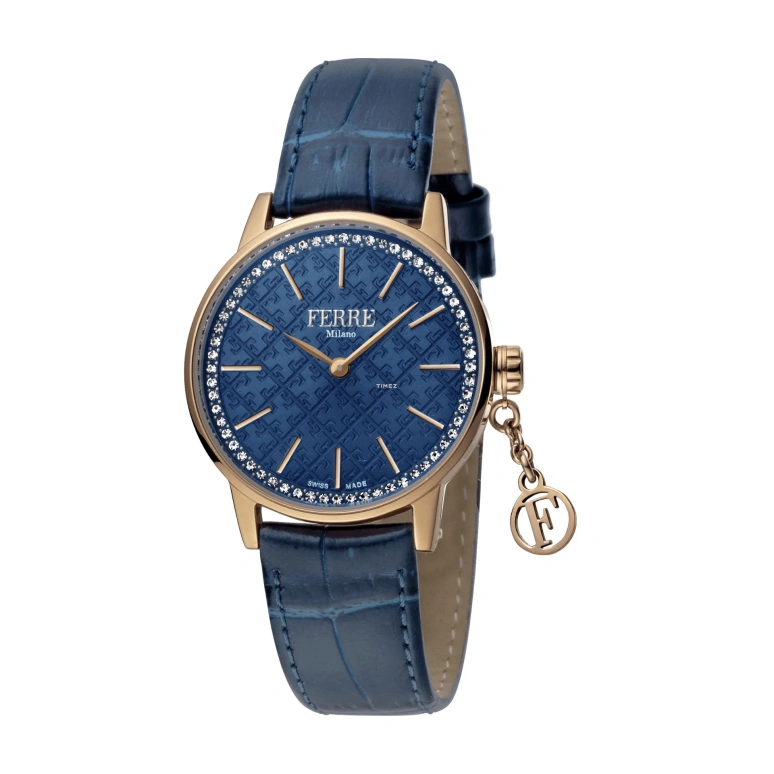 Ferre Milano,Womens 32mm,32mm,Stainless Steel,Blue,Quartz,Hardlex,Round,FM1L103L0031