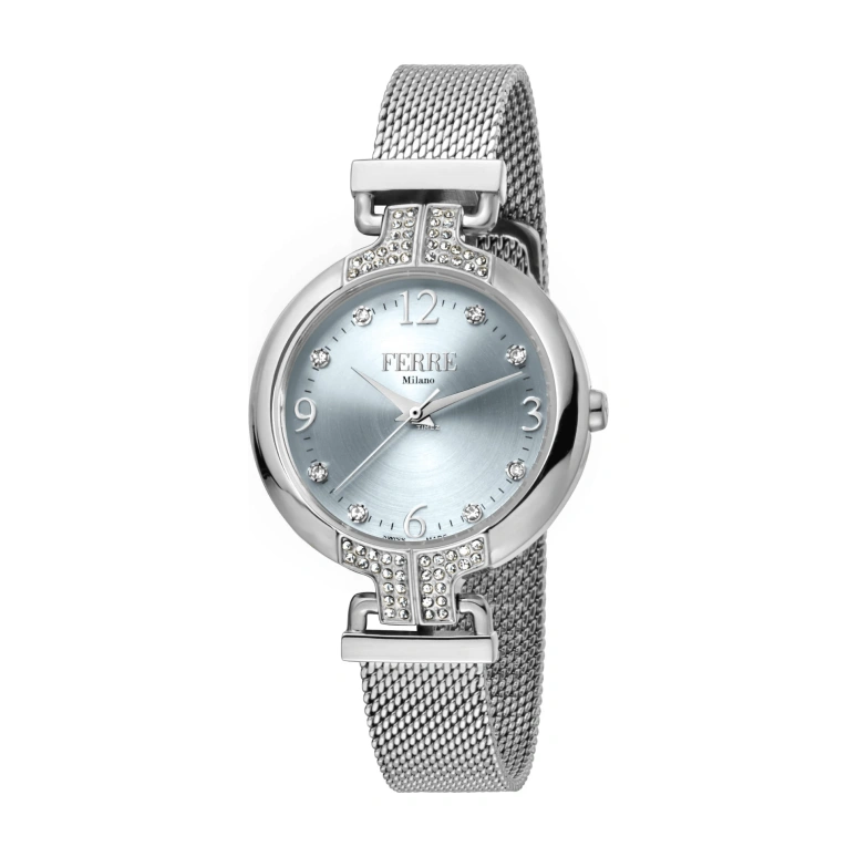 Ferre Milano,Womens 32mm,32mm,Stainless Steel,Silver,Quartz,Hardlex,Round,FM1L115M0051