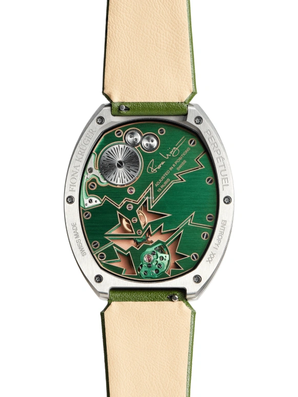 Fiona Krüger,Chaos 48x40mm,48x40mm,Titanium,Rose Gold,Handwound,Oval,Silver,FRACTURE FK PERPETUEL