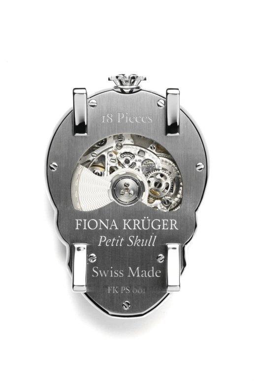 Fiona Krüger,Skull 48x34.50mm,48x34.50mm,Stainless Steel,White,Automatic,Sapphire,Other,PETIT SKULL RUBY SMILE