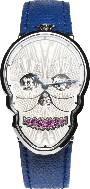Fiona Krüger,Skull 48x34.50mm,48x34.50mm,Stainless Steel,White,Automatic,Sapphire,Other,PETIT SKULL RUBY SMILE