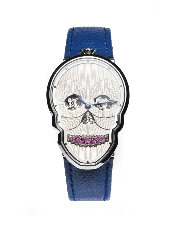 Fiona Krüger,Skull 48x34.50mm,48x34.50mm,Stainless Steel,White,Automatic,Sapphire,Other,PETIT SKULL RUBY SMILE