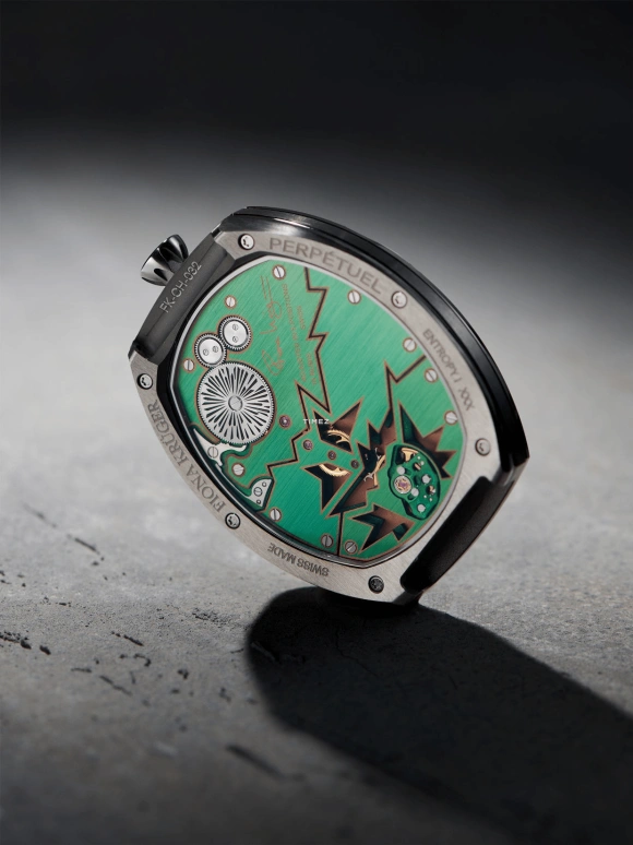 Fiona Krüger,Chaos 48x40mm,48x40mm,Titanium,Rose Gold,Handwound,Oval,Silver,FRACTURE FK PERPETUEL