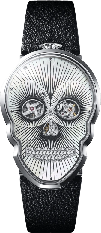 Fiona Krüger,Skull 48x34.50mm,48x34.50mm,Stainless Steel,Silver,Black,White,Handwound,Sapphire,Other,TASAKI PETIT SKULL BLACK LINES