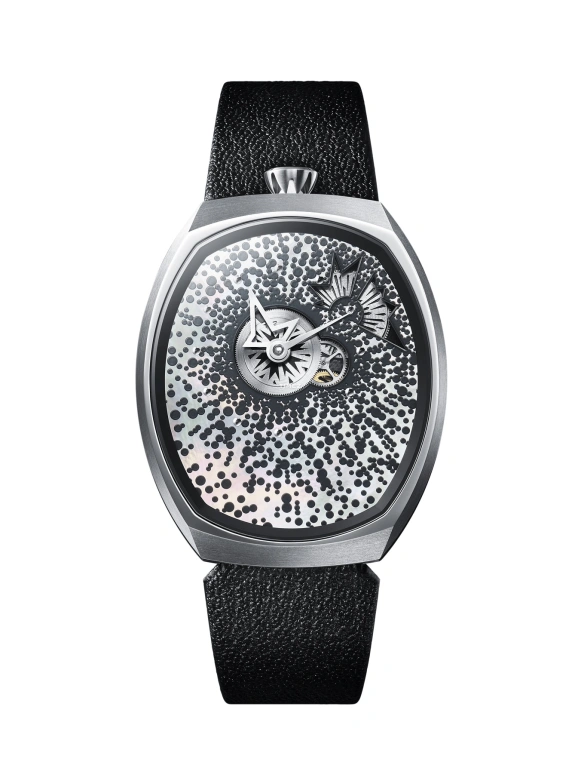Fiona Krüger,Chaos 48x40mm,48x40mm,Titanium,Silver,White,Handwound,Sapphire,Oval,TASAKI ENTROPY I PURPLE POW