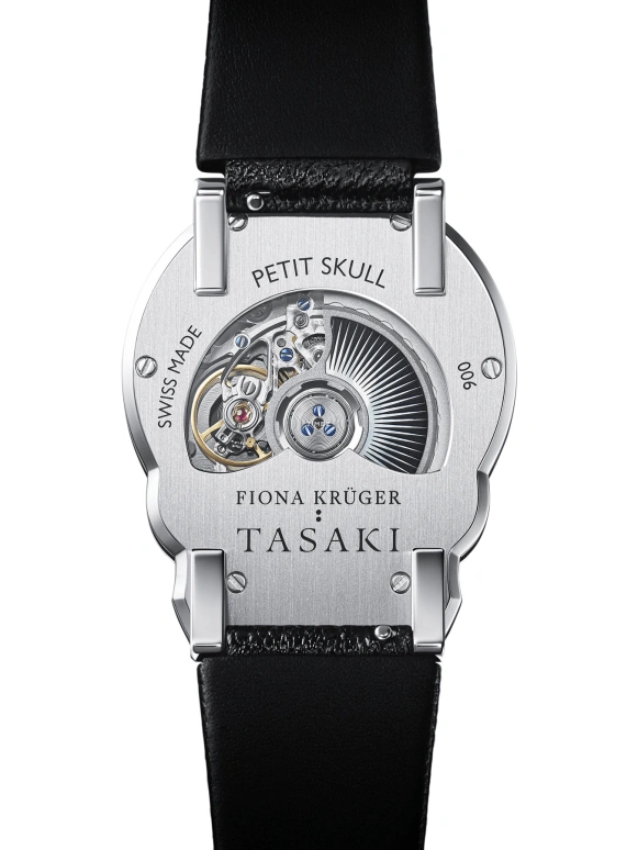 Fiona Krüger,Skull 48x34.50mm,48x34.50mm,Stainless Steel,Silver,Black,Automatic,Sapphire,Other,TASAKI PETIT SKULL MOP LINES