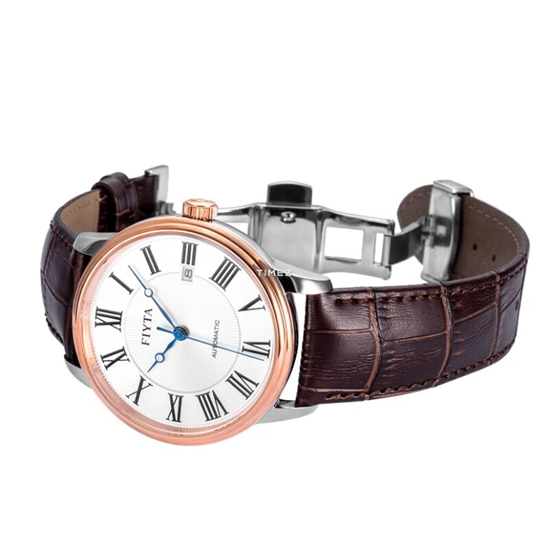 FIYTA,Kanon 40mm,40mm,Stainless Steel,White,Automatic,Day,Sapphire,Crystal Glass,GA802058,GA802058.MWK