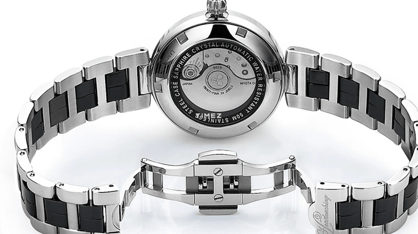 FIYTA,Heartouching 32mm,32mm,Stainless Steel,Black,Automatic,Day,Sapphire,A8628,A8628.WBCH