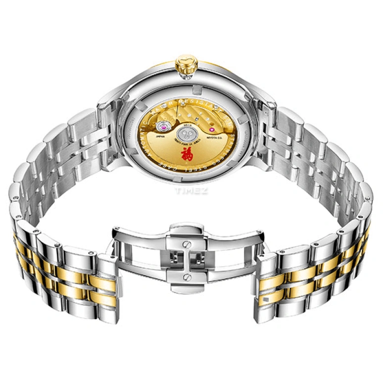 FIYTA,Tempting 40mm,40mm,Stainless Steel,Silver White,Automatic,Day,Sapphire,GA520009,GA520009.TWT
