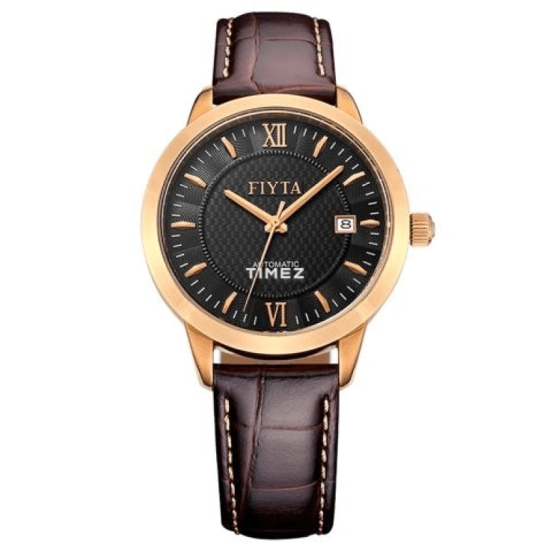 FIYTA,Classic 39mm,39mm,Stainless Steel,Black,Automatic,Day,Sapphire,Crystal Glass,GA8450,GA8450.PBR