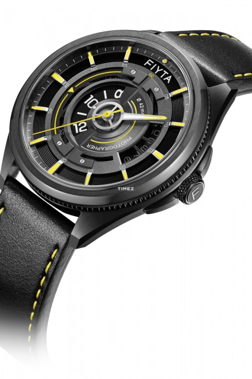 FIYTA,Photographer 42mm,42mm,Stainless Steel,Black,Automatic,Day,Sapphire,GA860023,GA860023.BBB