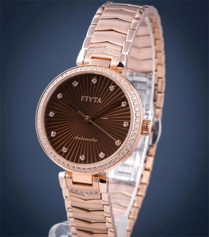 FIYTA,Heartouching 32mm,32mm,Stainless Steel,Coffee,Automatic,Sapphire,Round,LA869009,LA869009.PKPH