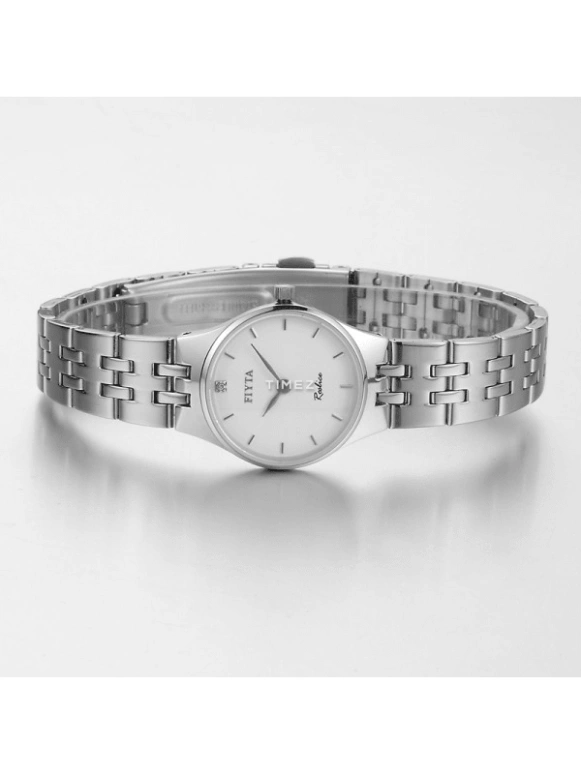 FIYTA,Joyart 23mm,23mm,Stainless Steel,White,Quartz,Sapphire,Crystal Glass,Round,L246,L246.WWWD