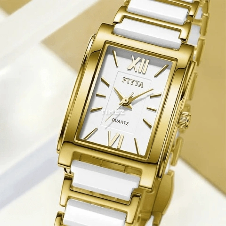 FIYTA,Allure 31.50x22mm,31.50x22mm,Stainless Steel,White,Quartz,Sapphire,Glass,Rectangular,L947,L947.GWT