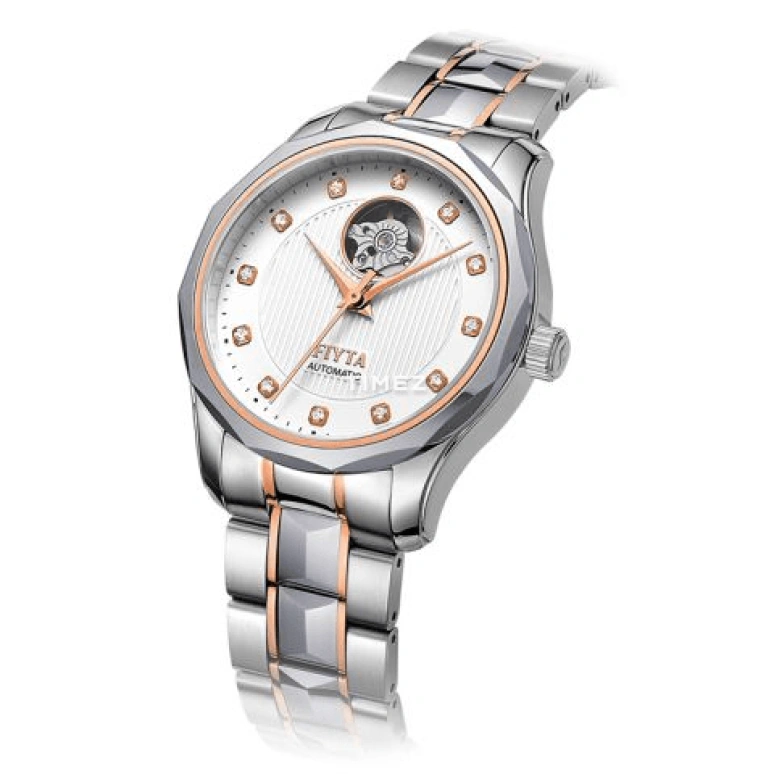 FIYTA,Other 35.60mm,35.60mm,Stainless Steel,Rose Gold,White,Automatic,Sapphire,Round,LA8392,LA8392.MWM