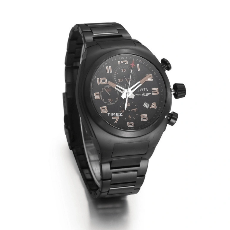 FIYTA,Mach 45mm,45mm,Titanium,Black,Automatic,Chronograph,Day,Anti-magnetic,GA8540,GA8540.BBB