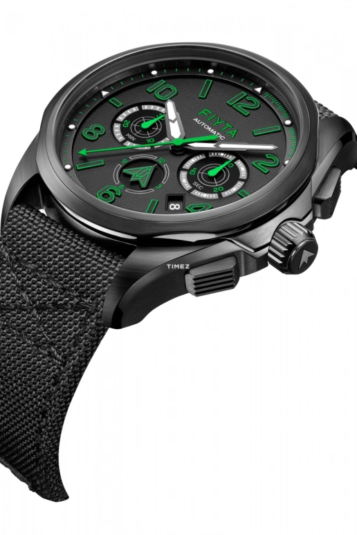 FIYTA,Mach 43mm,43mm,Titanium,Black,Automatic,Chronograph,Day,Flyback,Retrograde,Sapphire,Round,GA881011,GA881011.BBB