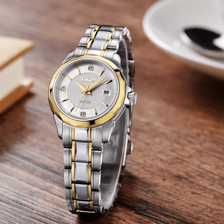 FIYTA,Other 27mm,27mm,Stainless Steel,White,Automatic,Day,Sapphire,Crystal Glass,LJ058,LJ058.TWT