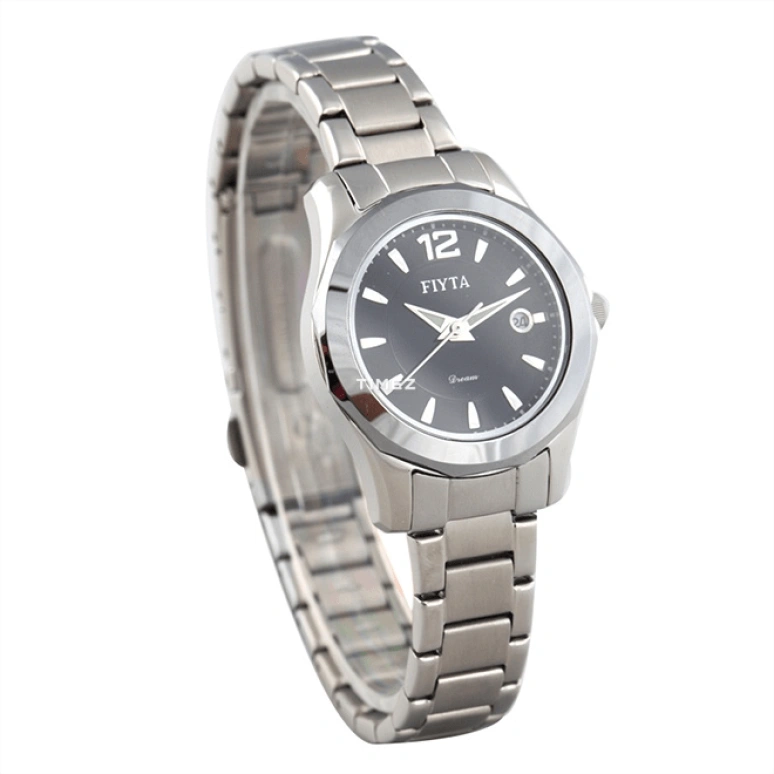 FIYTA,Classic 0mm,0mm,Stainless Steel,Black,Quartz,Day,Sapphire,Crystal Glass,LJ030,LJ030.WBW
