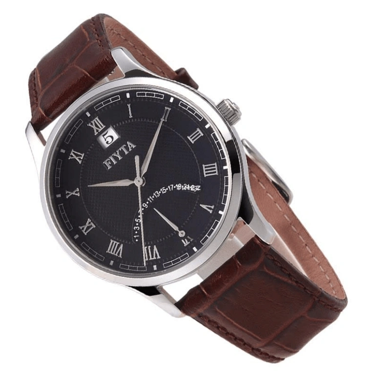 FIYTA,Joyart 39mm,39mm,Stainless Steel,Black,Quartz,Day,Dule Time,G1270,G1270.WBR