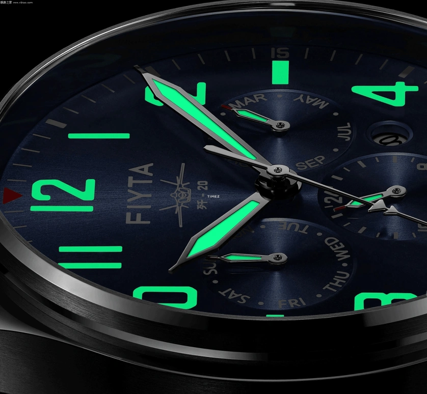 FIYTA,Mach 42mm,42mm,Stainless Steel,Blue,Automatic,Chronograph,Month,Date,Day,Sapphire,Round,GA881007,GA881007.WLW