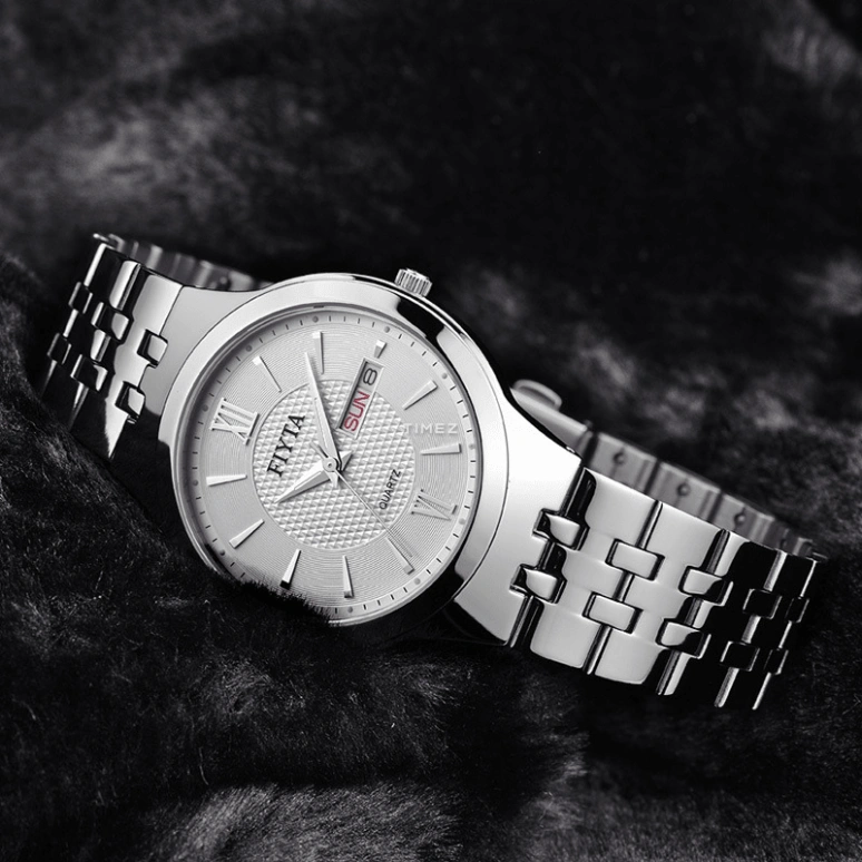FIYTA,Joyart 37mm,37mm,Stainless Steel,White,Quartz,Date,Day,G1268,G1268.WWW