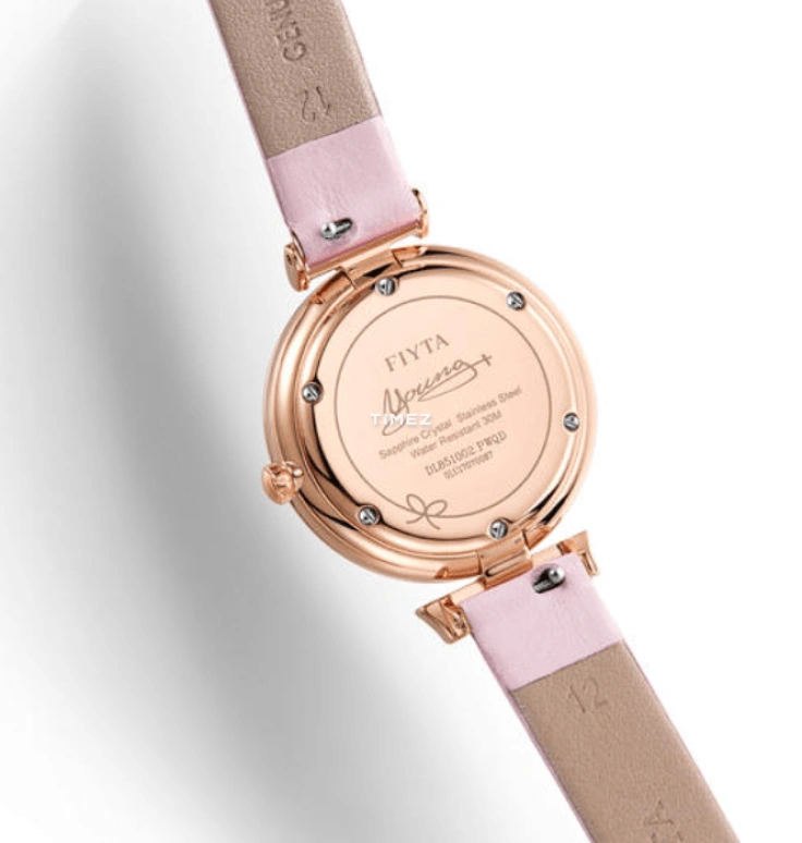 FIYTA,Young+ 32mm,32mm,Stainless Steel,Rose Gold,White,Quartz,Day,Sapphire,DL851002,DL851002.PWQD