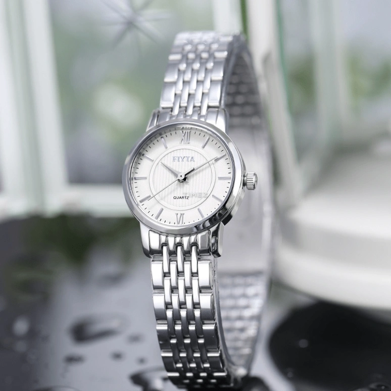 FIYTA,Classic 24mm,24mm,Stainless Steel,White,Quartz,Sapphire,Crystal Glass,Round,LJ098,LJ098.WWW