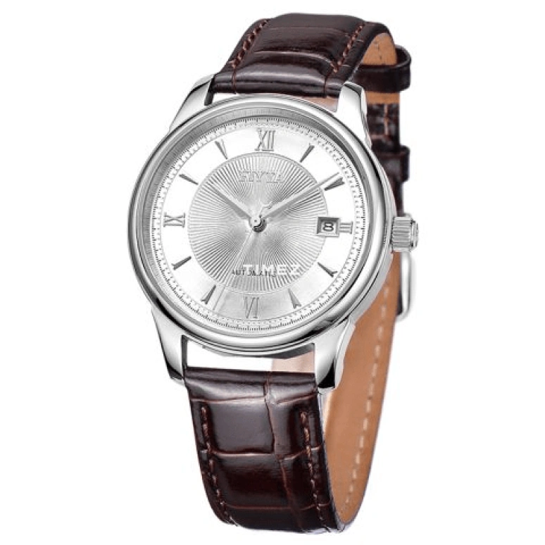 FIYTA,Classic 38mm,38mm,Stainless Steel,Silver,Automatic,Day,Sapphire,Glass,DGA0032,DGA0032.WWR