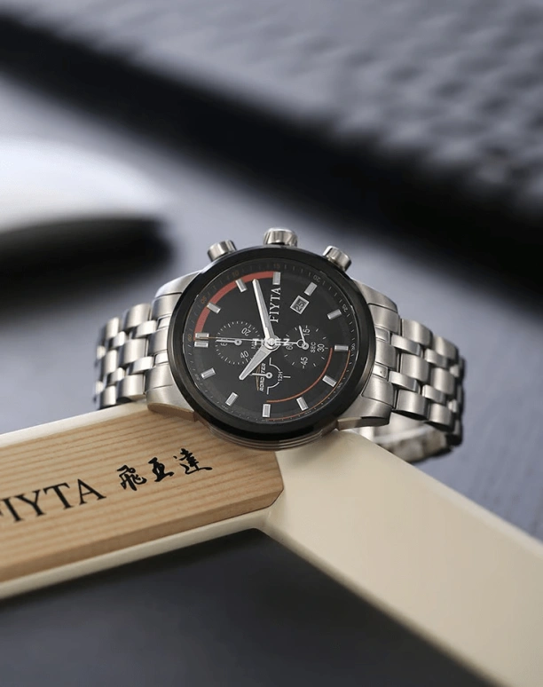 FIYTA,Extreme 42mm,42mm,Stainless Steel,Black,Quartz,Chronograph,Day,G782,G782.WBW
